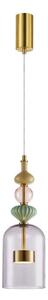LED Lustr na lanku ARTE LED/12W/230V pr. 13 cm mosaz