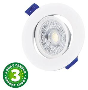 Prémiové výklopné podhledové bodové LED svítidlo 7W 510lm, denní, kruh, 8,5cm, 3 roky