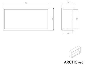 Nástěnná police ARCTIC 960 - White SofttouchBílý Softtouch