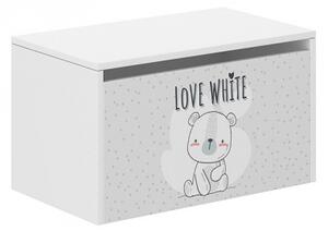 Úložný box na hračky Potapi, Barva: bílý / bílý medvídek Mirjan24 5903211042270