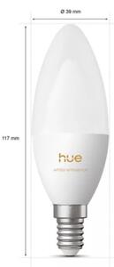 Hue Philips LED žárovka B39 E14, nastavitelná bílá, 2 ks, EU