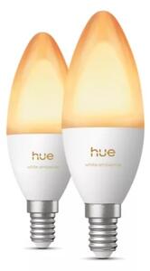 Hue Philips LED žárovka B39 E14, nastavitelná bílá, 2 ks, EU