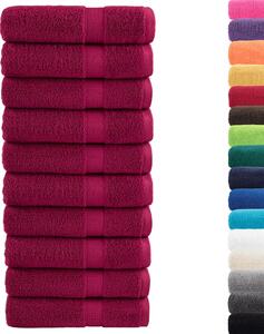 Prémiové osušky SOLUND 10 ks bordó 100x150 cm 600 g/m²