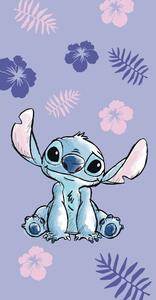 Fialová bavlněná dětská osuška 70x140 cm Lilo and Stitch – Jerry Fabrics