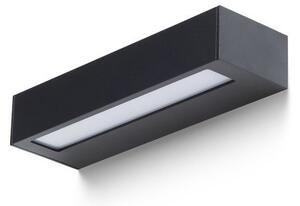 ASTER 25 nástěnná černá mléčný akryl 230V LED 2x6W IP65 3000K - RED - DESIGN RENDL