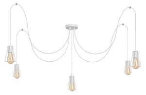 Lustr na lanku TUBE LONG 5xE27/10W/230V bílá