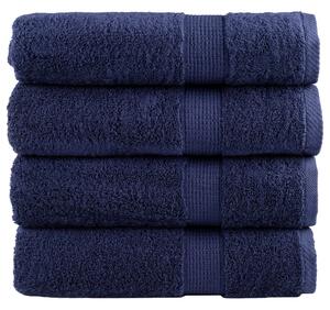 Prémiové ručníky SOLUND 4 ks tmavě modré 50x100 cm 600 g/m² 137258