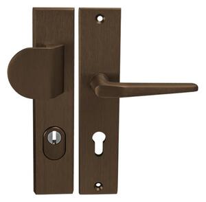 In-Design Bezpečnostní klika Atlas 2 Plus hranatý štít rozteč 92 mm bronz Provedení štítu: Klika/klika