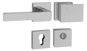In-Design Bezpečnostní klika Cubo/Square hranatá rozeta chrom lesklý Provedení kliky: Madlo/klika - levá