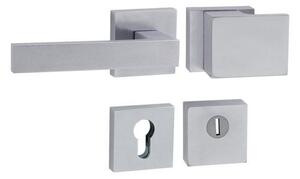 In-Design Bezpečnostní klika Cubo/Square hranatá rozeta chrom broušený Provedení kliky: Madlo/klika - pravá