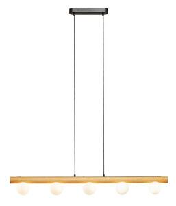 NOCTIS závěsná dřevo/opálové sklo 230V G9 5x7W - RED - DESIGN RENDL