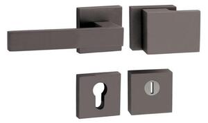In-Design Bezpečnostní klika Cubo/Square hranatá rozeta titan Provedení kliky: vč. rozety PZ - fabkový klíč