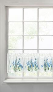 Bílá záclona ALA s potiskem květin 150x30 cm