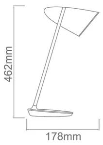 Designová stolní lampa Elmo bílá