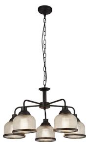 Searchlight 1685-5BK - Lustr na řetězu BISTRO 5xE27/60W/230V černá