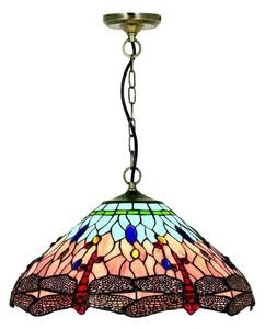 Searchlight 1283-16 - Tiffany lustr na řetězu DRAGONFLY 1xE27/60W/230V