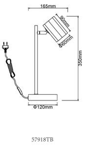 Globo 57918TB - Stolní lampa JAMES 1xGU10/5W/230V černá