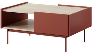 Piaski Konferenční stolek Color L97 červený/dub linea