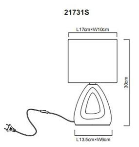 Globo 21731S - Stolní lampa TRIANGLE 1xE14/40W/230V černá