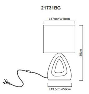 Globo 21731BG - Stolní lampa TRIANGLE 1xE14/40W/230V zelená