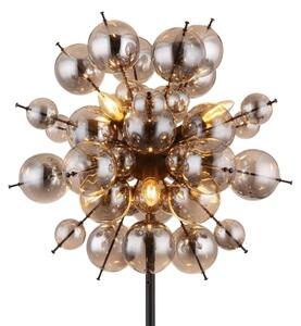 Globo 15633SS - Stojací lampa UDO 6xE14/25W/230V černá/kouřová