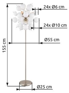 Globo 15633SO - Stojací lampa UDO 6xE14/25W/230V bílá