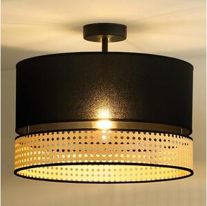 Duolla - Přisazený lustr DOUBLE RATTAN 1xE27/15W/230V pr. 40 cm černá/béžová