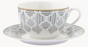 Sada šálků na kávu's podšálky z kostního porcelánu Osaka, 6 dílů