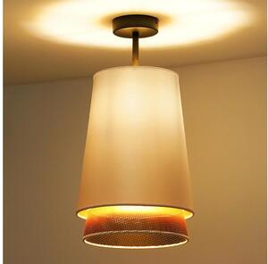 Duolla - Přisazený lustr BELL SHINY 1xE27/15W/230V pr. 25 cm bílá/měděná