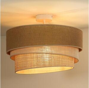 Duolla - Přisazený lustr YUTE TRIO 3xE27/15W/230V pr. 60 cm hnědá/šedá/béžová