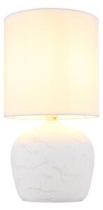 Globo 21739W - Stolní lampa MARBLE 1xE14/40W/230V bílá