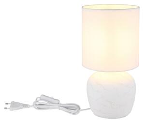 Globo 21739W - Stolní lampa MARBLE 1xE14/40W/230V bílá