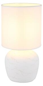 Globo 21739W - Stolní lampa MARBLE 1xE14/40W/230V bílá