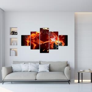 Obraz - Hudba v plamenech (125x70 cm)