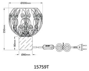 Globo 15759T - Stolní lampa MIKA 1xE27/40W/230V