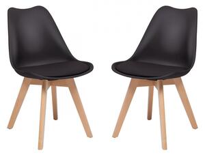Sada dvou moderních židlí Jazz, Barva: přírodní / bílá Mirjan24 5902928891171