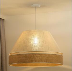 Duolla - Lustr na lanku YUTE AVIGNON 1xE27/15W/230V pr. 60 cm šedá/hnědá