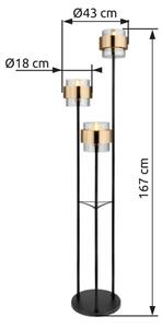Globo 15560S - Stojací lampa MILLEY 3xE27/60W/230V
