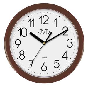 JVD Nástěné hnědé netikající tiché hodiny JVD HP612.16