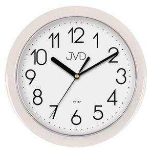 JVD Bílé přehledné nástěnné netikající tiché hodiny JVD sweep HP612.1