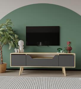 TV skříňka Romia (dub safírový + antracit). Akce -25%