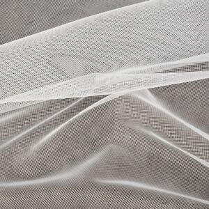 Bílá záclona na kroužcích SARI s ozdobnou krajkou 350x250 cm