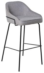 Šedá čalouněná barová židle Somcasa Louis 76,5 cm