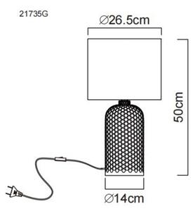Globo 21735G - Stolní lampa SOFIA 1xE27/60W/230V šedá