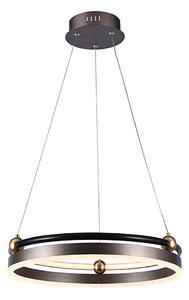 LED Lustr na lanku LED/20W/230V 3000K pr. 42 cm hnědá