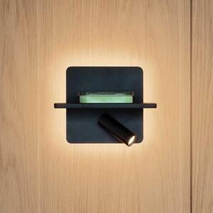 Ideal Lux - LED Nástěnné bodové svítidlo PIANO LED/10W/230V CRI 90 USB černá