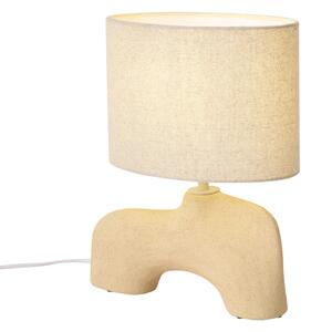 Stolní lampa Wabi Sabi béžová s lněným stínidlem 35 cm - Florence