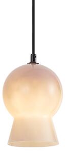 Retro závěsná lampa černá s béžovým sklem pro 1-fázový kolejnicový systém - Iconic Bell