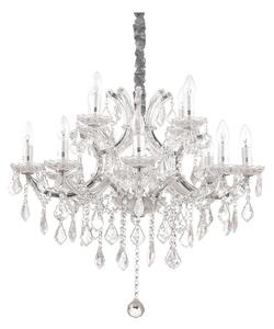 Ideal Lux - Křišťálový lustr na řetězu NAPOLEON 12xE14/40W/230V pr. 74 cm chrom