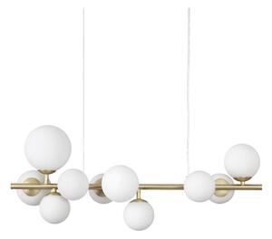 Ideal Lux - LED Lustr na lanku PERLAGE 10xG9/3W/230V 81 cm zlatá/bílá